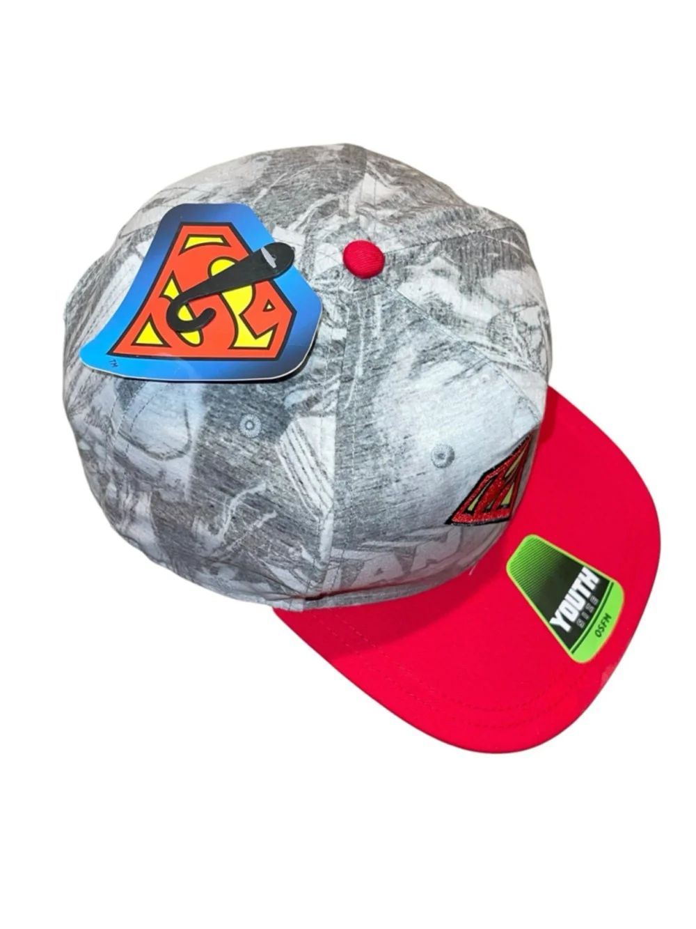 Superman Youth Hat Cap Adjustable Snapback Embordered Superman Patch NWT‎ READ